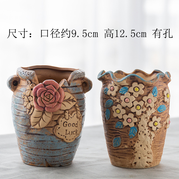 Large Ceramic Succulent Pot for Succulents, Creative and Simple Design, Clearance Sale, Breathable Terracotta Pot for Succulent Plants