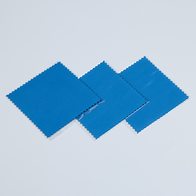 Factory spot supply 8*8 double-sided velvet silver cloth jewelry cleaning polishing OPP independent packaging silver cloth