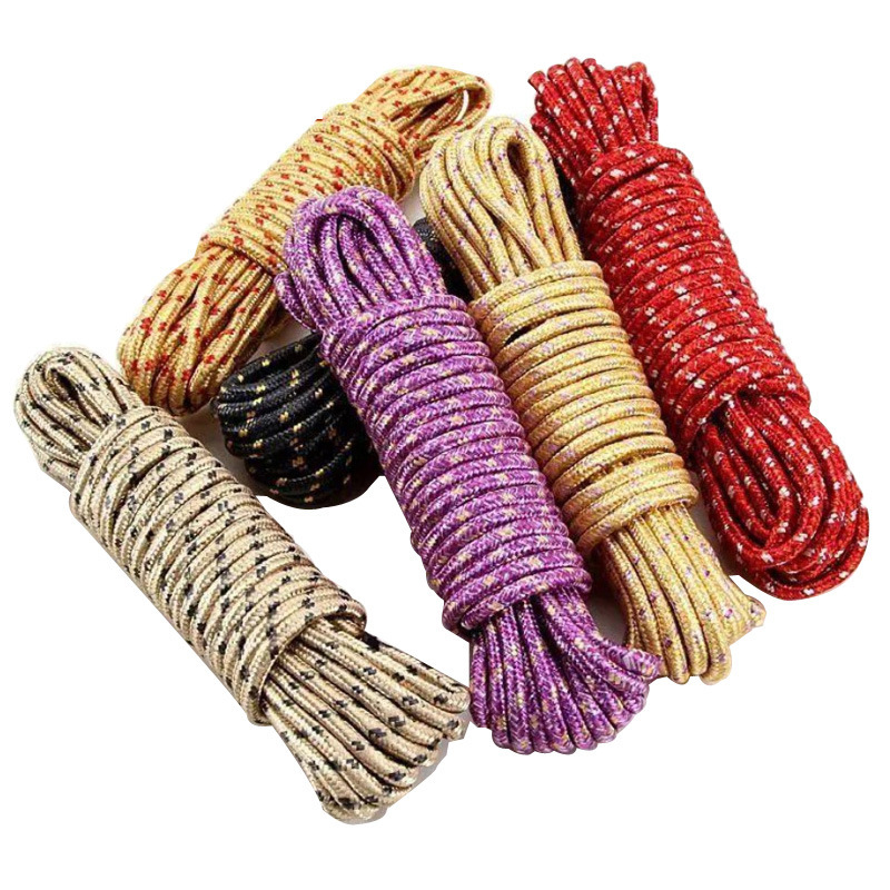 10m Clothesline, Outdoor Windproof and Non-Slip Thickened Multi-Functional Indoor and Outdoor Punch-Free Cool Clothes Rope