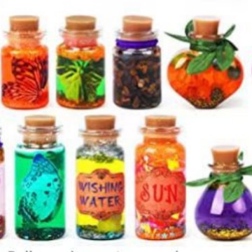New PET Transparent Small DIY Shape Cork Pendant Bottle Sealed Wishing Necklace Plastic Bottle Magic Potion Bottle