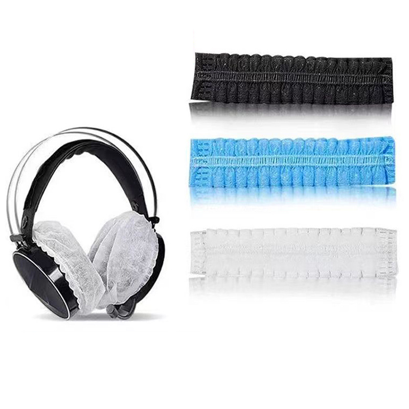 Disposable Non-Woven Earphone Covers Internet Cafe Internet Cafe Earphone Covers Breathable, Sweat-Proof and Dust-Proof, Total 100 Pieces