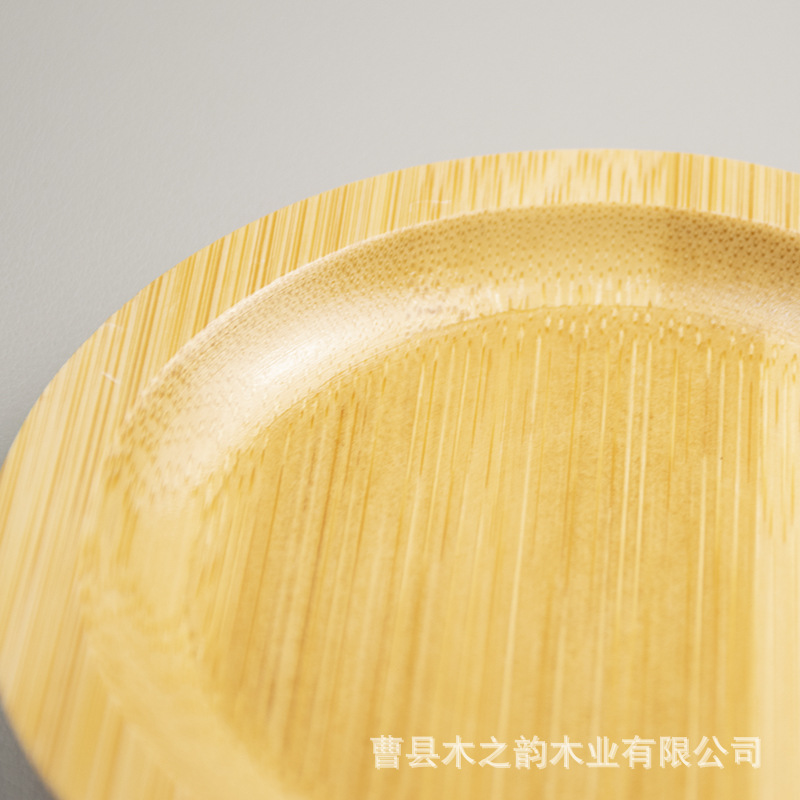 In-Stock Bamboo Groove Simple Coasters for Living Room, Household Heat Insulation Pads, Hotel Round Cup Holders, Tea Set Anti-Scald Coasters