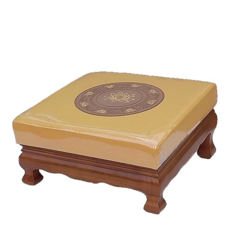 Temple Linen Bye Pad Bye Stool Thickened Encryption Sponge Full Solid Wood Kneeling Pad Durable Insect-proof Pineapple Pad Bye Pad