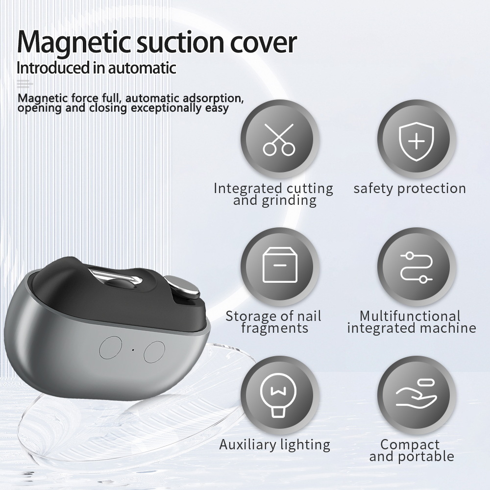 Cutting nail polishing two-in-one automatic multi-functional elderly children anti-pinch meat grinding beauty electric nail clipper pliers