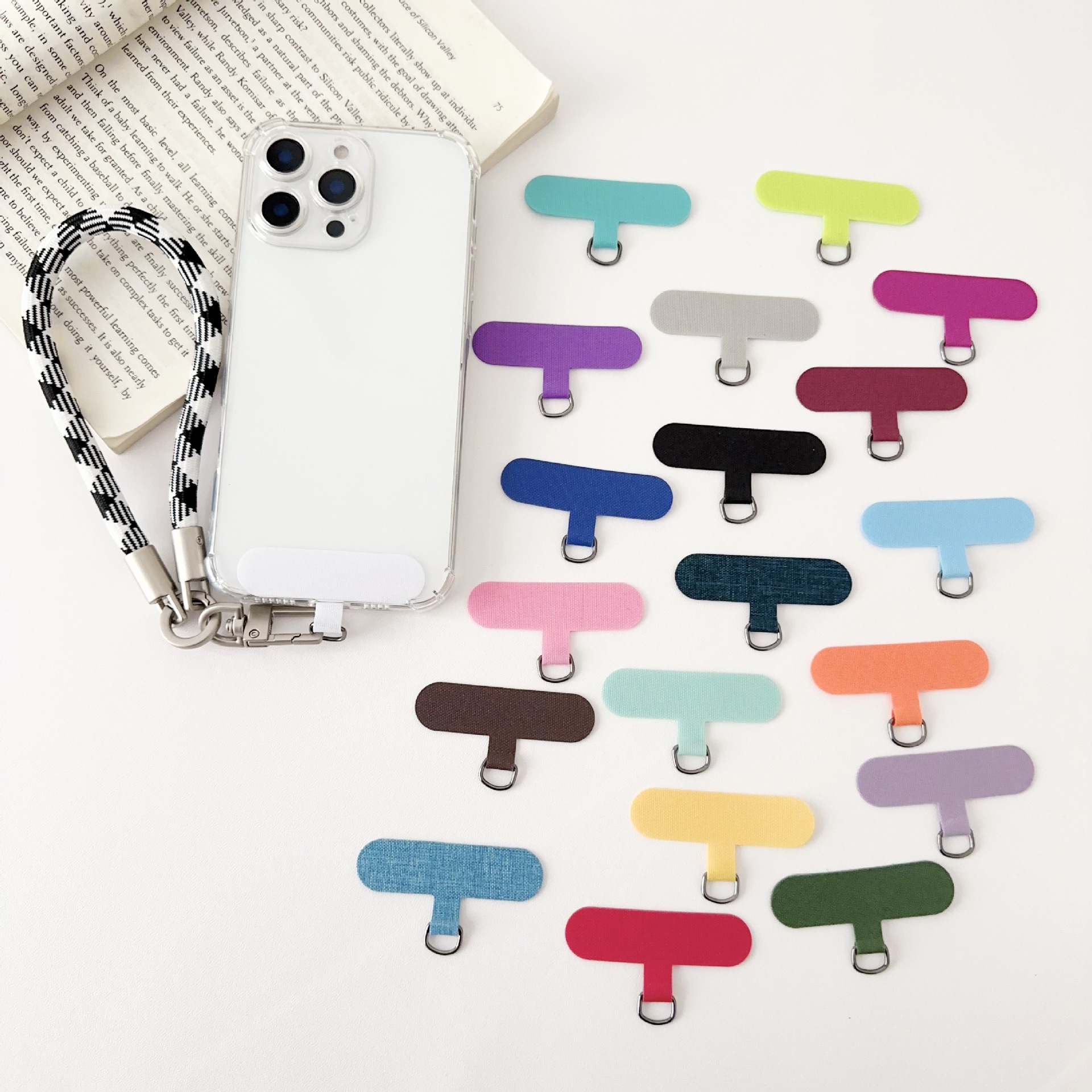Mobile Phone Shell Lanyard Fixing Card Card Sticker Clip Universal Clip Removable Phone Rope Sticker Connecting Sheet Gasket