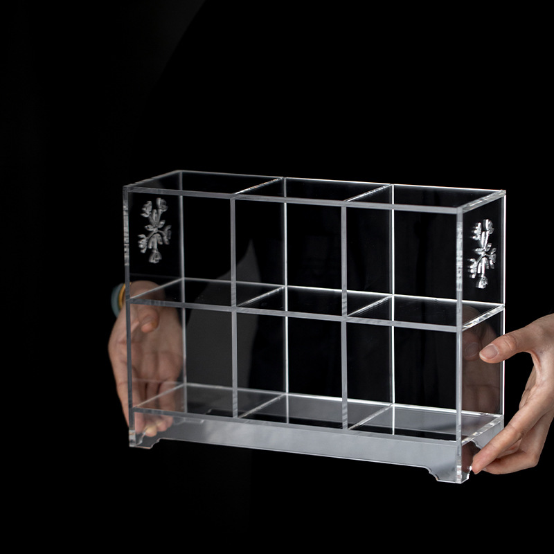 Акриловая подставка для чайного сервиза, витрина для хранения, настольная подставка без задней панели