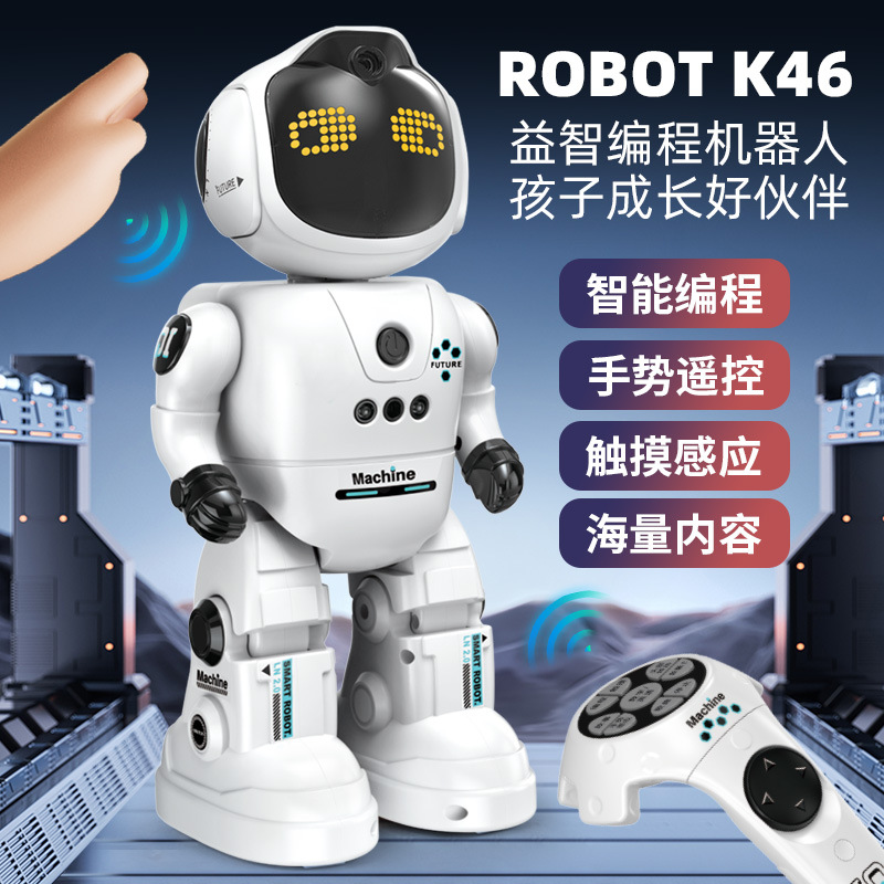 Robot Kidsren's Remote Control Robot Toy Interactive Companion Electric Ai Intelligent Programming Sensor Robot 3-6 Years Old