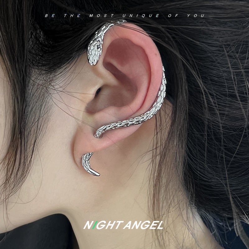 A frigid style niche design snake earrings snake earrings women's wearing ear bone clip ear clip earrings