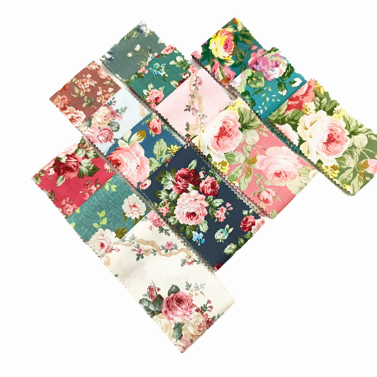 42 Pieces of Floral Cross-Border Export Quilting Patchwork Strips Quilt Strips Material Package