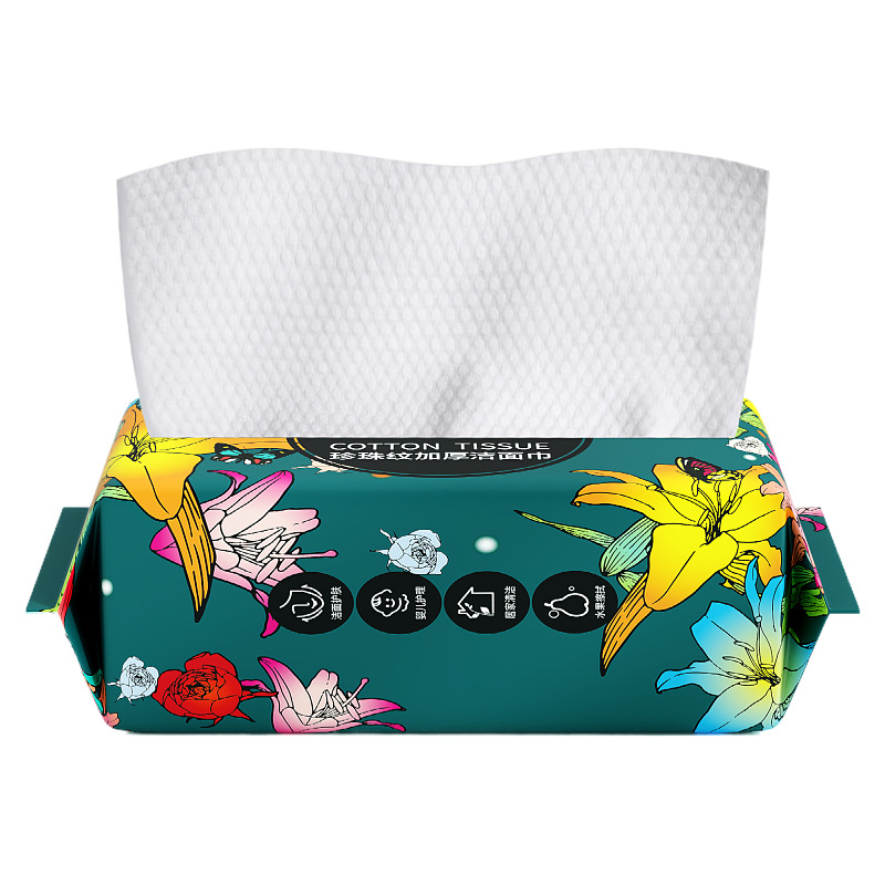 Disposable Face Towels, Cotton Soft, Pull-Out Type, Thickened, Dual-Use for Dry and Wet, Facial Cleansing Towels, Manufacturer's Towels