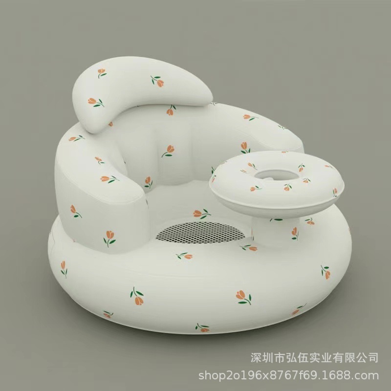 Korean Style Fruit Tray Baby Learning Chair Baby Inflatable Small Sofa Foldable Dining Chair Anti-fall Feeding Artifact