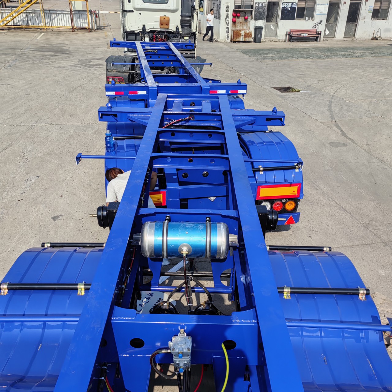 Group Trailer Train Double Section Trailer Container Transport Semi-Trailer