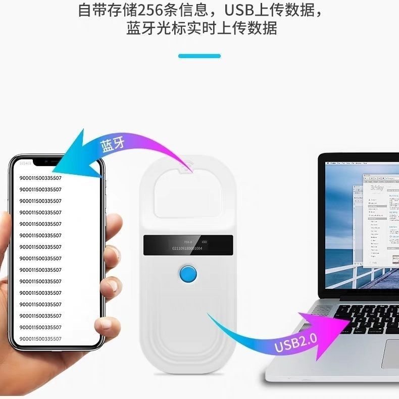 Rfid Animal Chip Scanner Rfid Animal Ear Tag Collector Rfid Pet Identifier Fdx-B