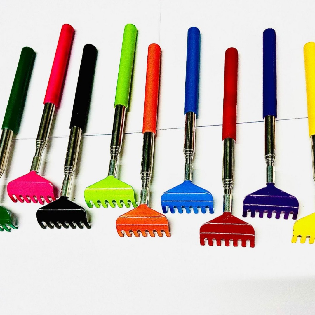 Stainless steel retractable color seven-tooth tickle does not ask for help tickle massage decompression tickle assistant old man happy