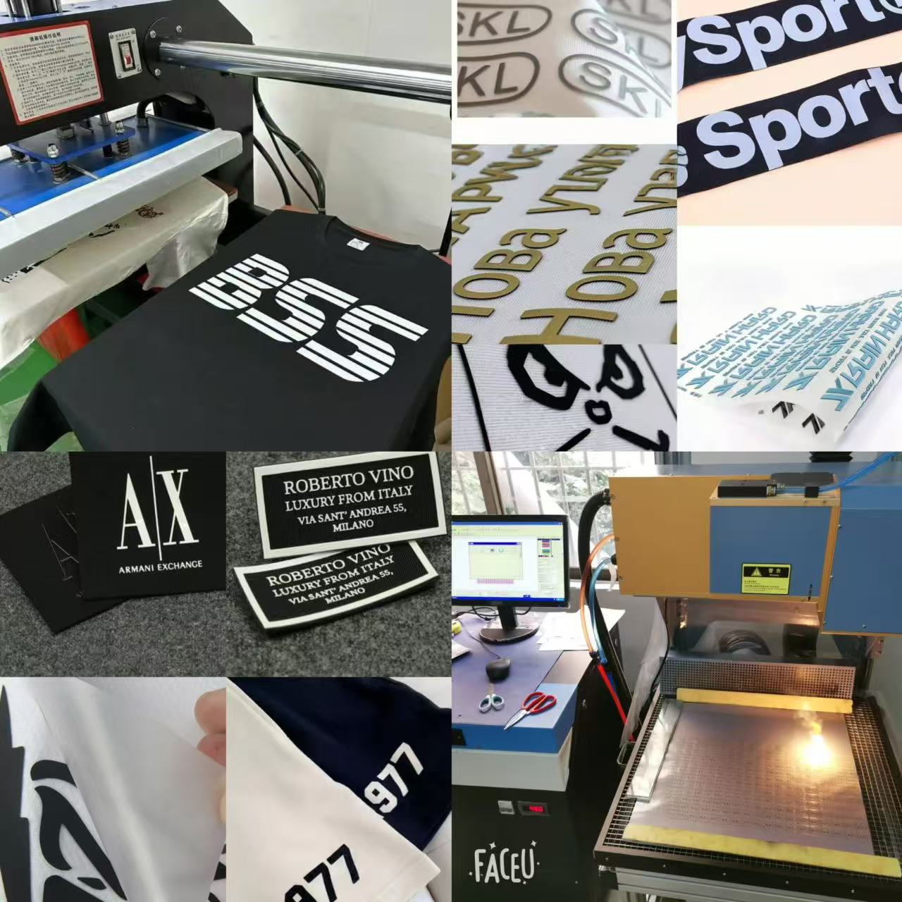 Clothing Customization, Laser Marking, Logo Engraving, Metal and Plastic Materials, Laser Heat Transfer Printing and Heat Transfer Processing