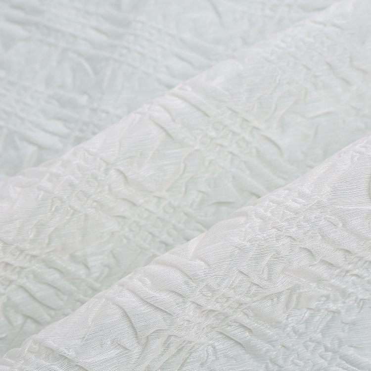 New Spot Tencel Fabric Polyester Tencel Crepe Embossed Fabric Spring and Summer Dress Halter Shirt Fabric