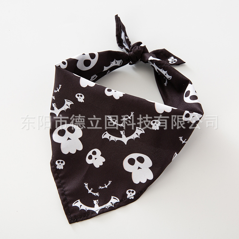 Pet Halloween Pumpkin Triangle Scarf Pet Clothes Pet Saliva Scarf Dog Saliva Scarf Cat Scarf