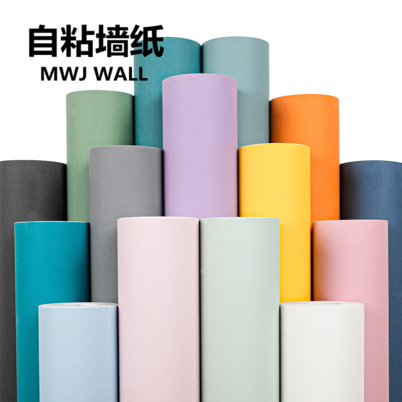Самоклеящиеся обои из льняной ткани ПВХ цвет Моранди макарон для гостиной спальни импортные наклейки на стены обои