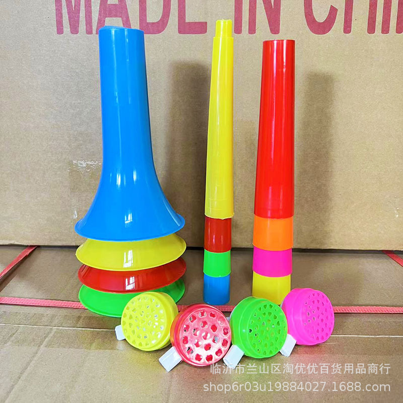 Three-section speaker stall children's toy thickened large speaker retractable sounding 2 yuan store department store wholesale