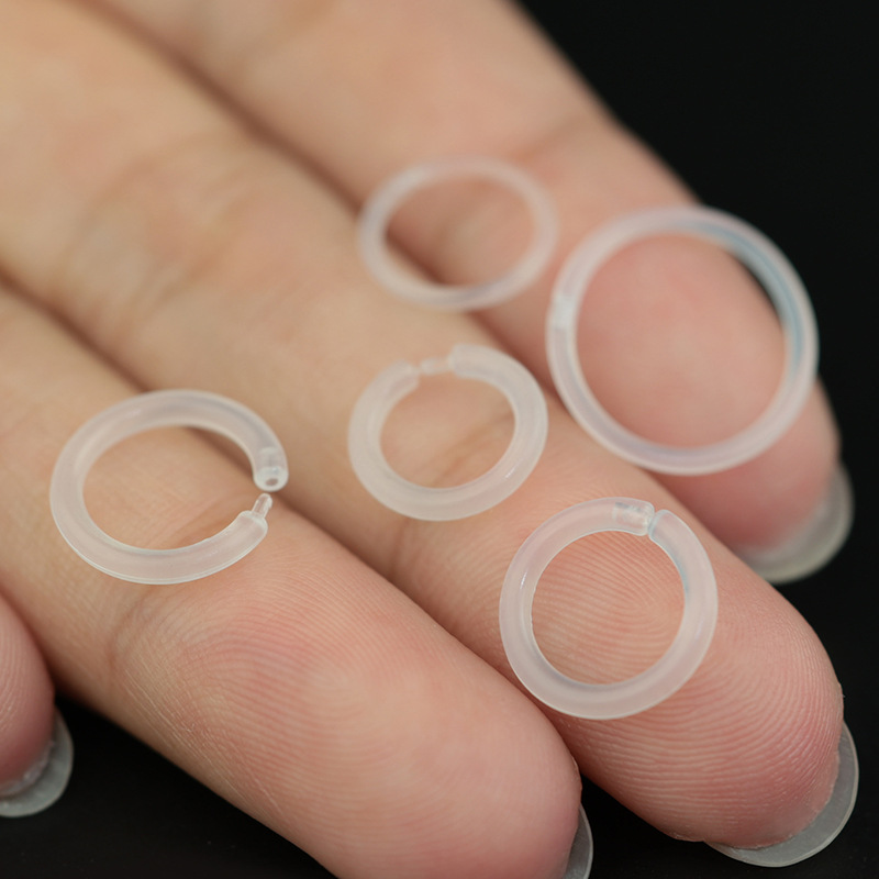 Студенческие прозрачные смолы, маленькие серьги-кольца для проколов, невидимые пластиковые клипсы, не нужно снимать во сне
