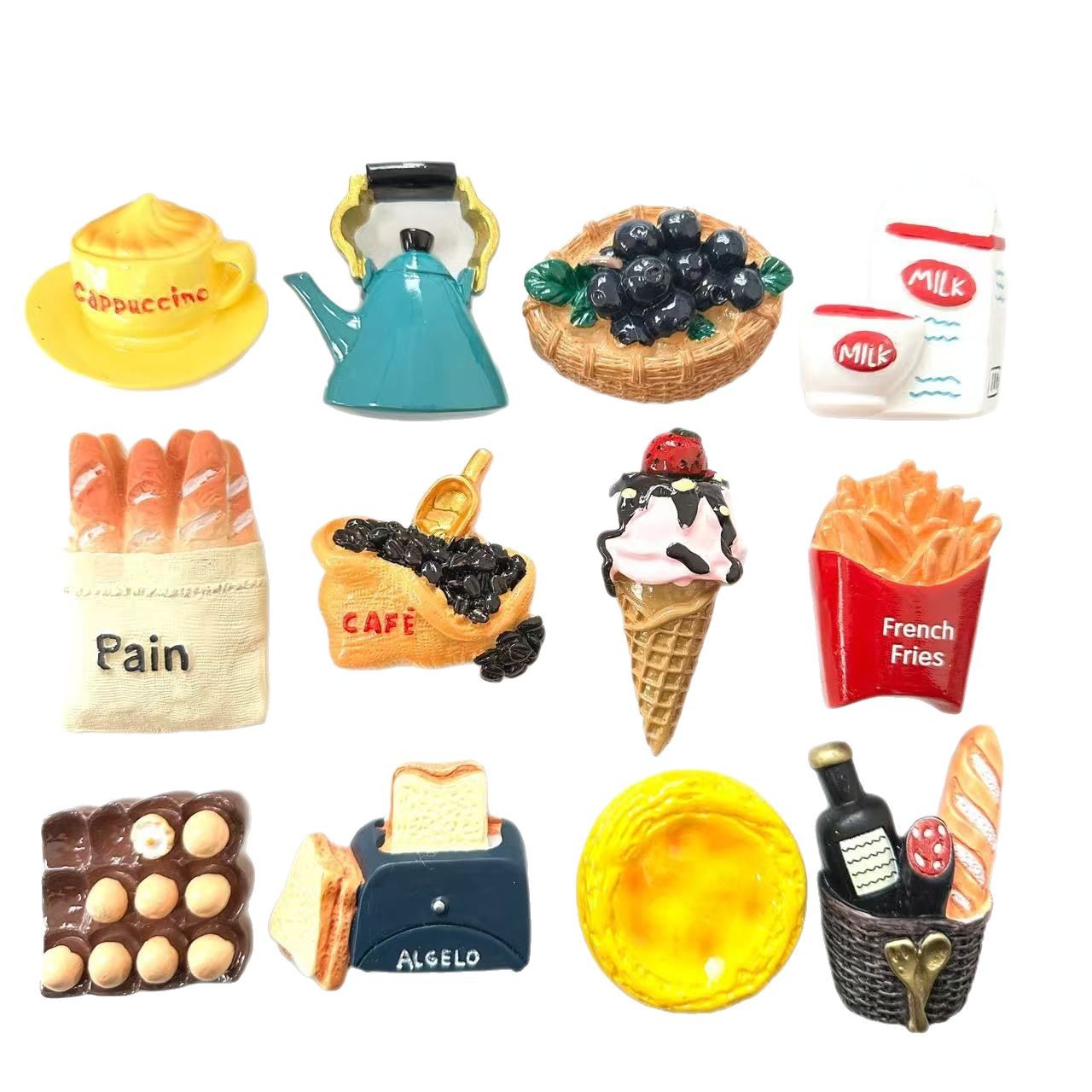 Simulation European high-end food resin DIY hair clip phone case three-dimensional decoration refrigerator accessories