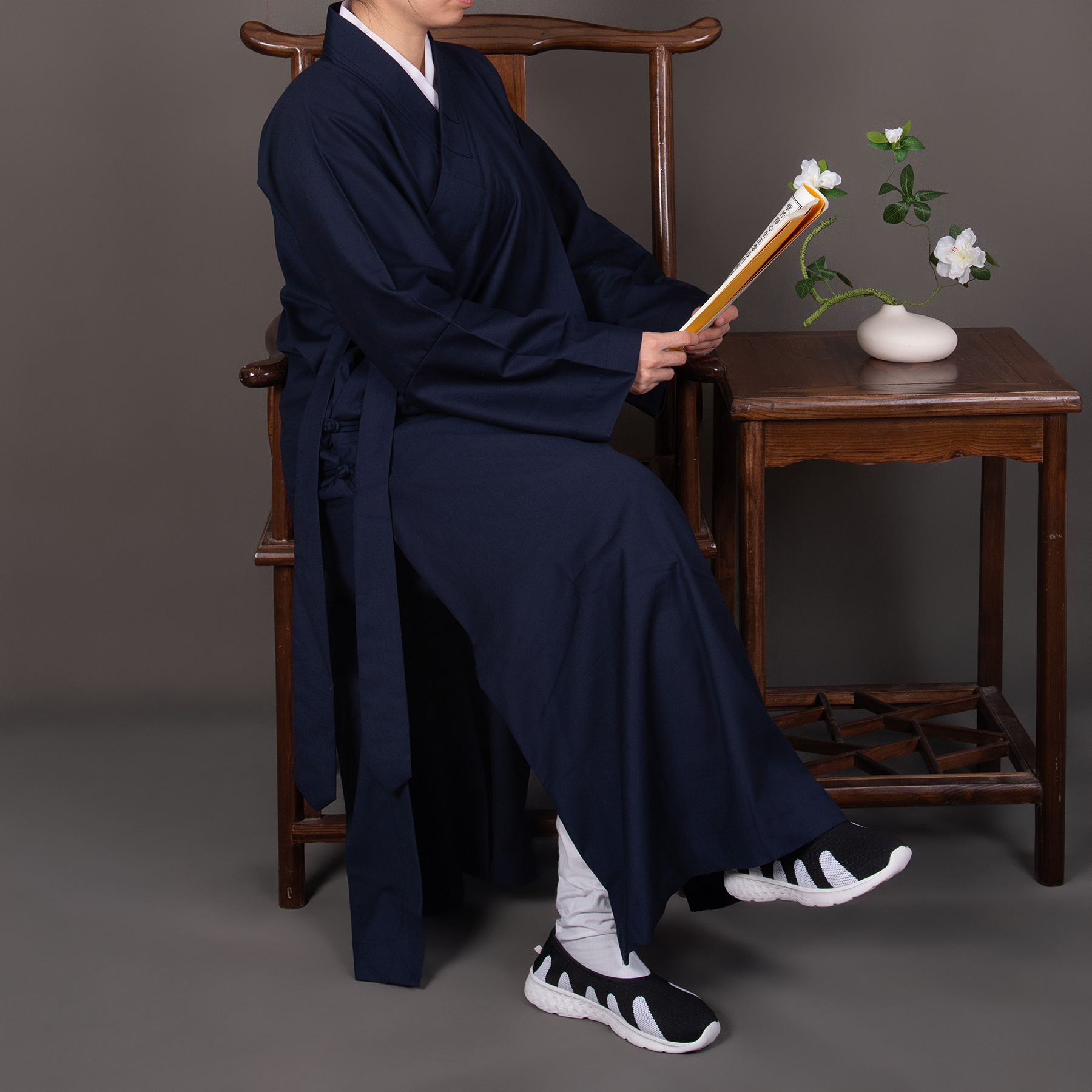 Фабричное предложение даосского халата, серый халат с косым воротником, мужская и женская одежда даосского священника