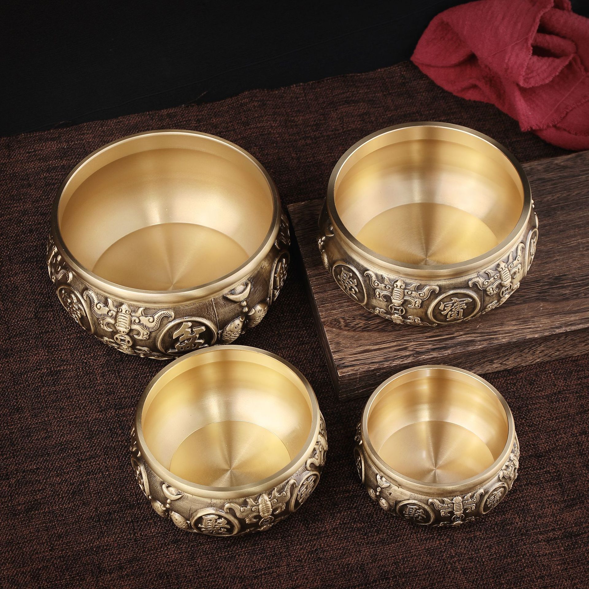 Bronze Carving Crafts Home Ornaments Brass Ornaments Pisces Cornucopia Bafu Cornucopia