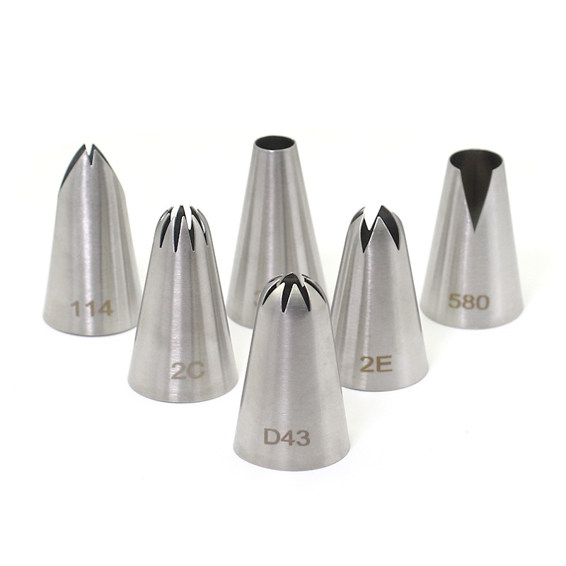 Stainless Steel 304 Seamless Medium Decorating Nozzle suit Decorating Bag Decorating Converter Baking suit Baking