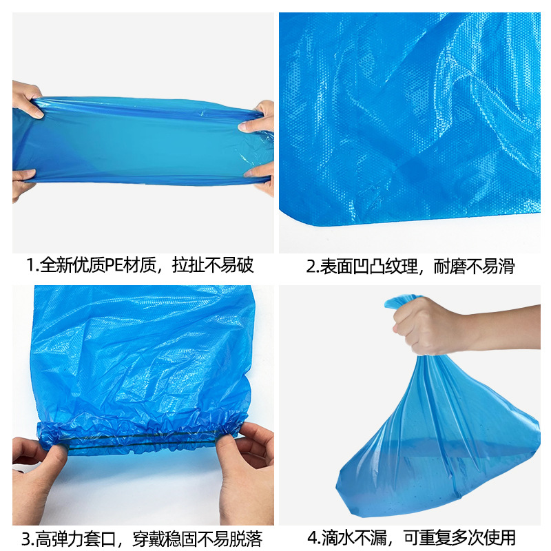Disposable Rain Shoe Covers, Individually Packaged, Non-Slip, Wear-Resistant, Rainproof, Waterproof, Portable High-Tube Shoe Covers for Adults and Children