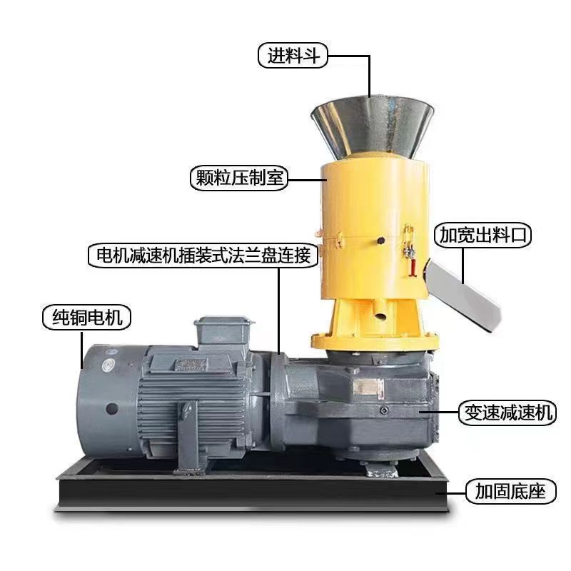 Solid Waste Biomass Pelletizing Machine Production Line Straw Wood Chips Peanut Shell Sawdust Pelletizer