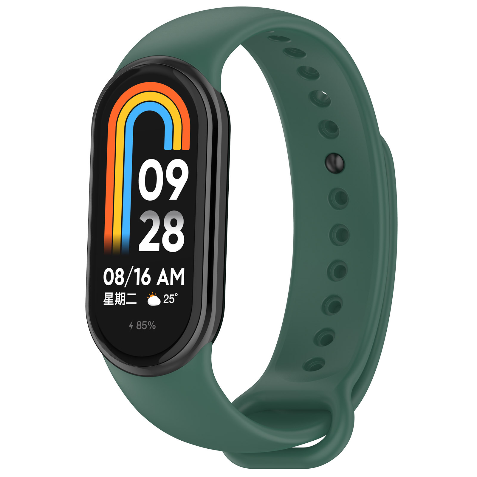 Suitable for Xiaomi Mi Band 10/9 Rubber Strap with Metal Buckle, Xiaomi 8 Wristband, M8 Strap, Tpu Rubber Strap
