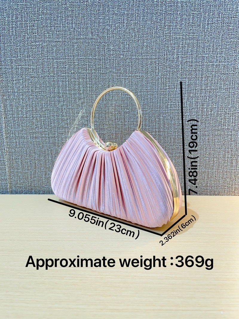 New Cross-border Handbag Pleated Evening Bag Small Handbag KTV Princess Celebrity Banquet Shoulder Crossbody Handbag