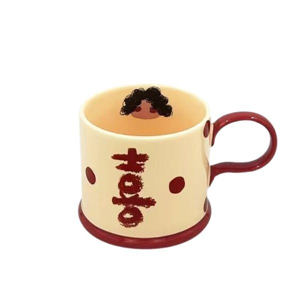 Wedding Wedding Wedding Gift for Bride Ceramic Mug High Color Value Couple Men's and Women's Gift Box Pair Cup Mouthwash Cup