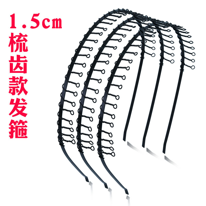 Men's and Women's Iron Hair Band Headband Cross-border Hot-selling Invisible Sports Simple Korean Style Back Hair Cave Wave Hair Card Headwear