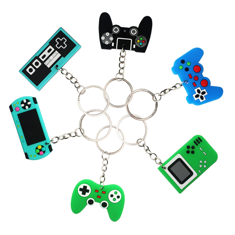 Amazon Cross-Border Creative New Key Chain Pvc Game Console Handle Key Chain Holiday Party Small Gift