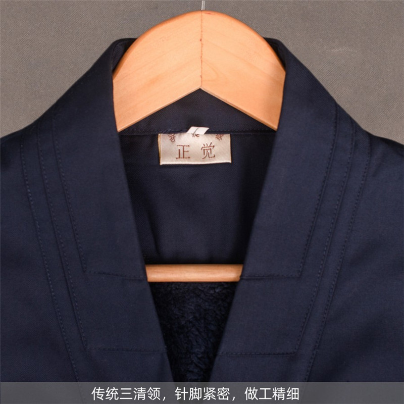 Traditional Taoist Robe Taoist Costume Winter Taoist Costume Sanqing Collar Pair-breasted Taoist Coat Fleece Short Waistcoat Fleece-lined Vest