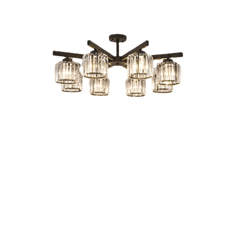 Factory Customized Crystal Glass Ceiling Lamp European Style Chandelier Living Room Hotel Project Customized Crystal Lamp Cross-Border Lamps