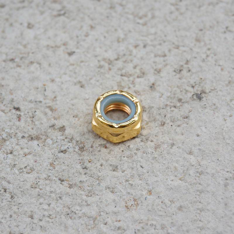 Professional Skateboard Side Nut British M8 Bridge End Lock Wheel Nut Double Rocker Bracket Screw Hardware Nylon Cap on Both Sides