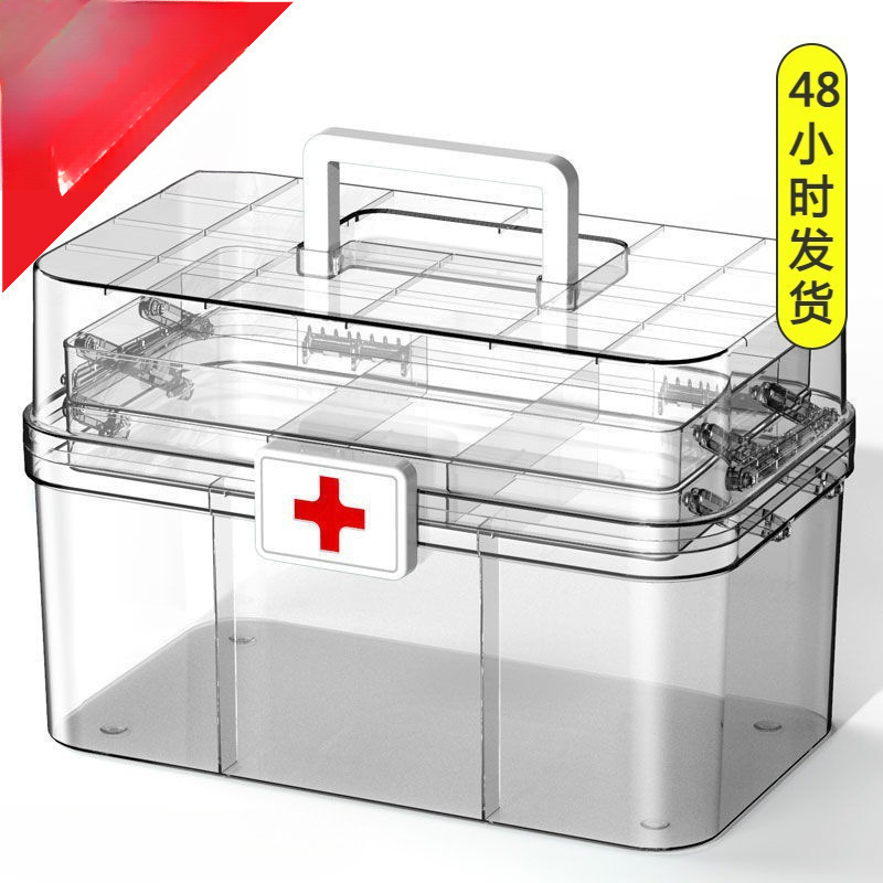 Медицинская коробка многоуровневая, домашняя, большого объема, полный набор для экстренной медицинской помощи, прозрачное хранение, оптовая продажа