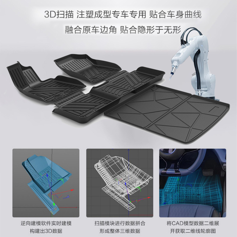 Cross-border trade TPE simple luxury car foot mat special car tpe fully surrounded foot mat thickened factory direct delivery