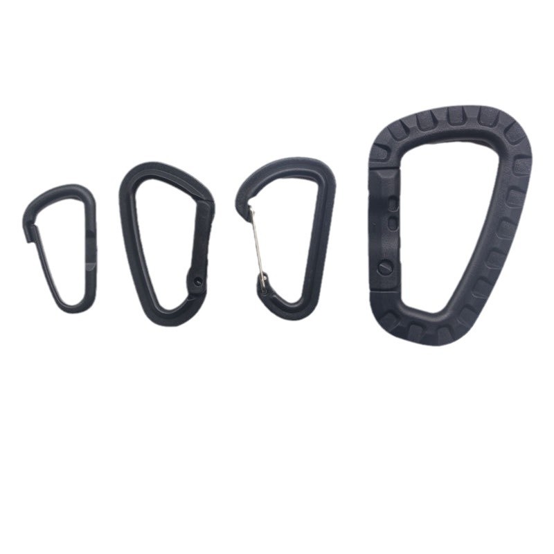 Plastic Carabiner Outdoor Tactical Backpack Carabiner Multifunctional Hanging Buckle Nylon Webbing Belt Buckle D-Shaped Lock Buckle