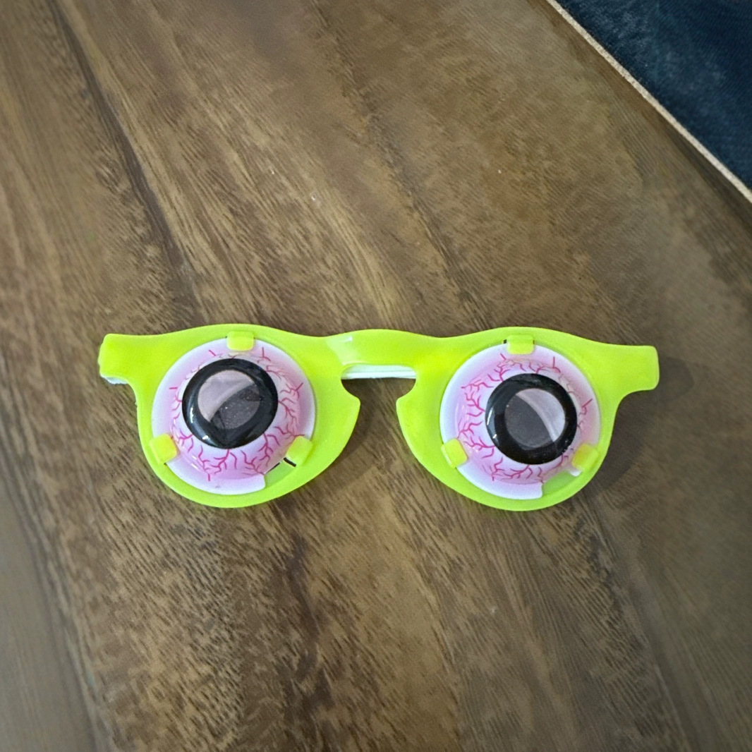 Halloween Party Horror Glasses Toy Gift Eyeball Tricky Blister Glasses Spoof Toy Glasses