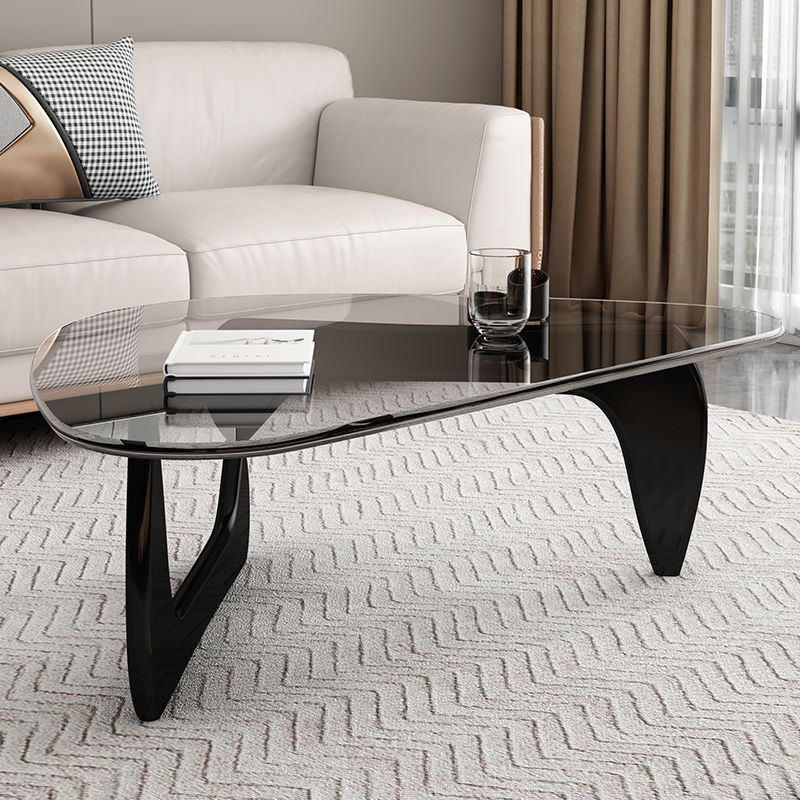 New Movable Coffee Table Coffee Table Glass Rock Board Explosions New Special-Shaped Small Table Ins Style Simple on the Floor