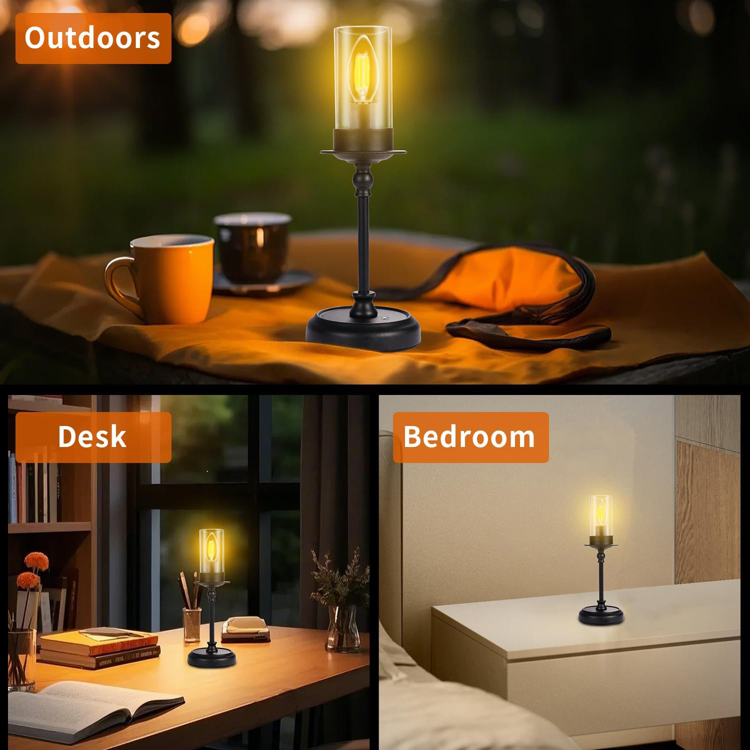 Candlestick Lamp Retro Dining Table Lamp European Style New Candlestick Lamp Amazon Direct Supply Home Decoration Lamp Dimmable Nordic Style