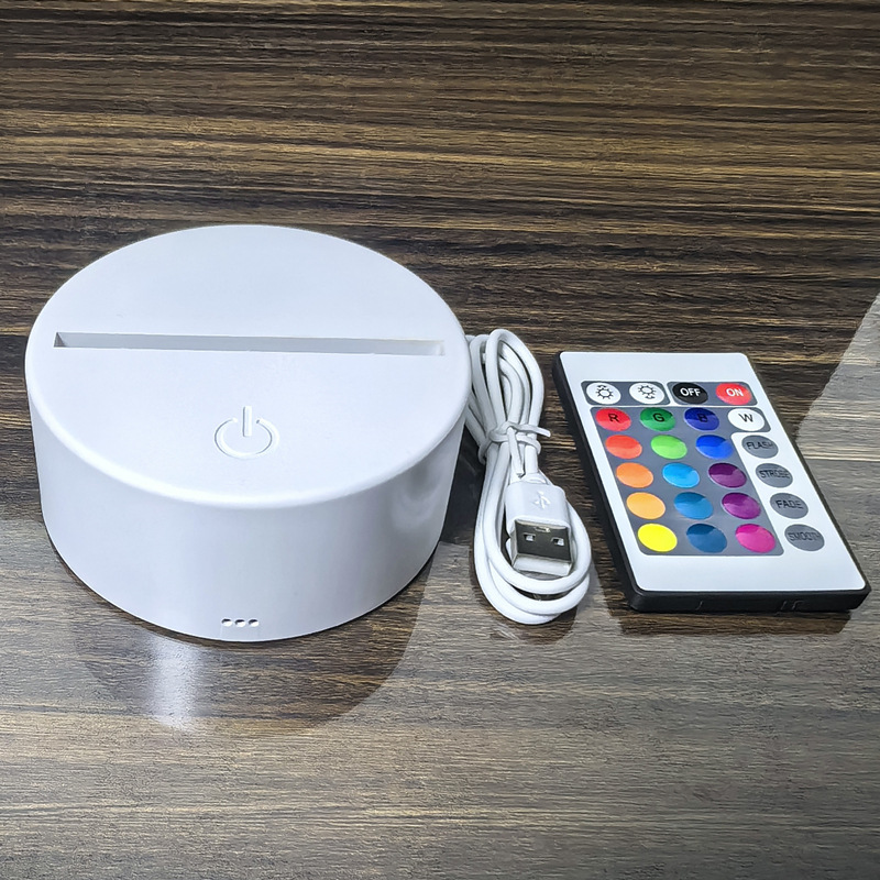Factory wholesale 3D night light base remote control touch colorful base DIY acrylic creative USB charging base
