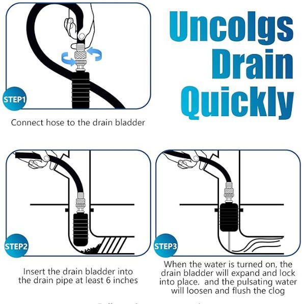 Factory Export Direct Supply Kitchen Sink Food Blockage Sink Bathtub Shower Drain Pipe Drain Cleaning Air Bag Sy