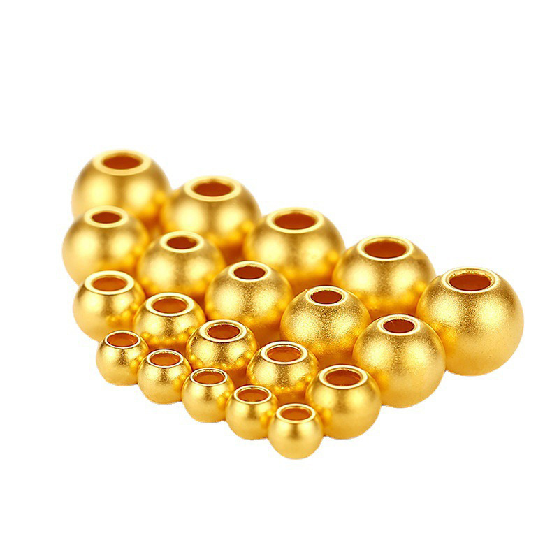 Shuibei Gold Beads Loose Beads 999 Pure Gold 3D Hard Gold Beans Small Gold Beads Pure Gold Transfer Beads Bracelet DIY Accessories
