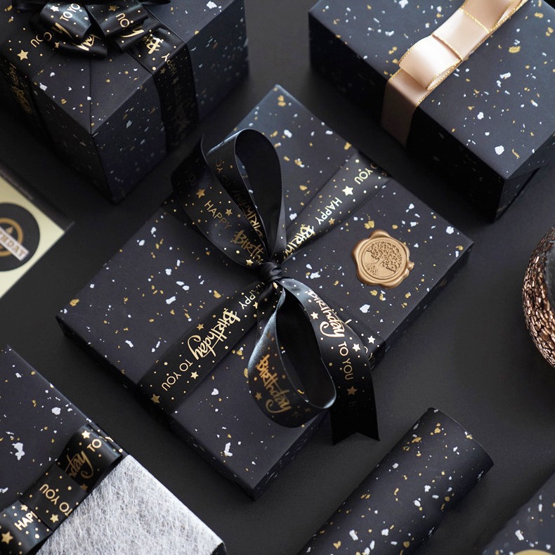 120g Spot Pearlescent Paper Birthday Christmas Spot Special Paper Gift Wrapping Paper Starry Gift Box Sand Gold Gift Bag