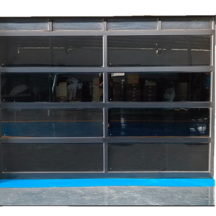 Full Film Glass See-Through Flip Garage Door Anti-Theft Industrial Lift Door Villa Garage Flip Automatic Door Manufacturer