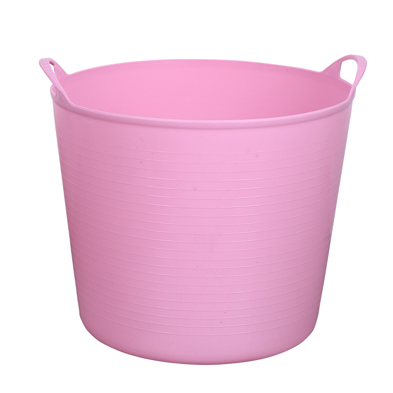 Children's bath bucket large plastic thickened portable baby bath bucket dirty clothes storage bucket baby bath bucket
